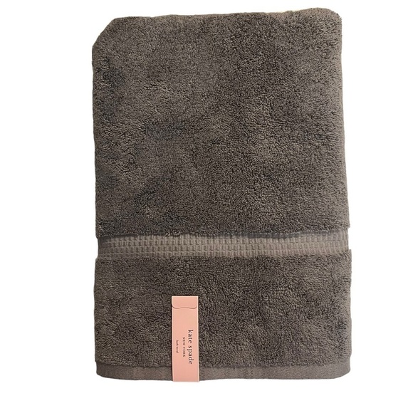 Kate Spade New York Graphite Gray thick soft Bath Towel NWT - Picture 3 of 5